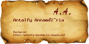 Antalfy Annamária névjegykártya