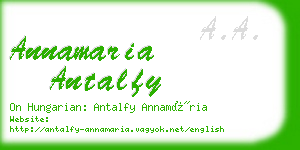 annamaria antalfy business card